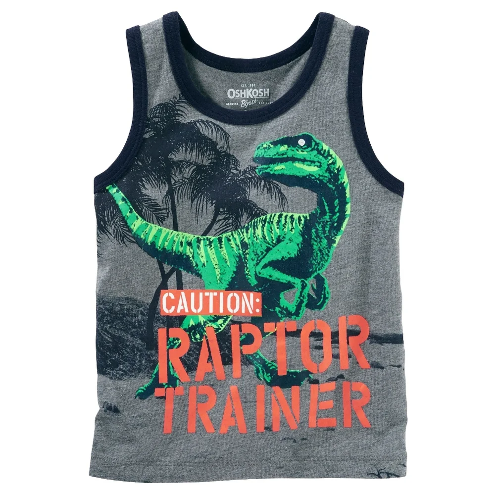 NWT OshKosh B'gosh Gray Raptor Trainer Tank Top